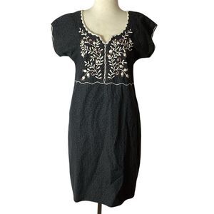 NWT Abrazo Style Artisan Embroidered Floral Dress Women’s Small Boho Cottagecore